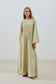 Manuka BÜZGÜ BAĞLAMALI DOKULU ELBİSE YEŞİL Kleid