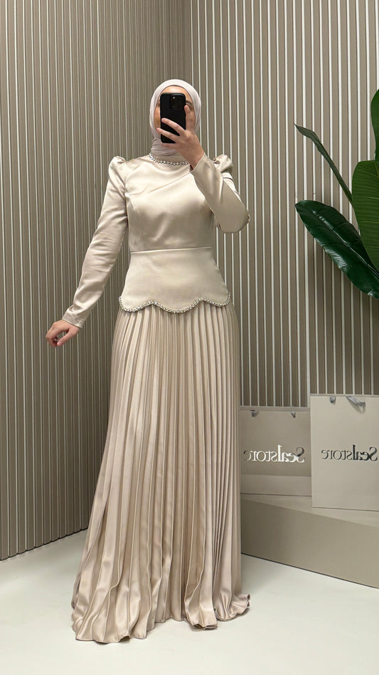 Abendkleid 5462 Beige