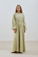 Manuka BÜZGÜ BAĞLAMALI DOKULU ELBİSE YEŞİL Kleid