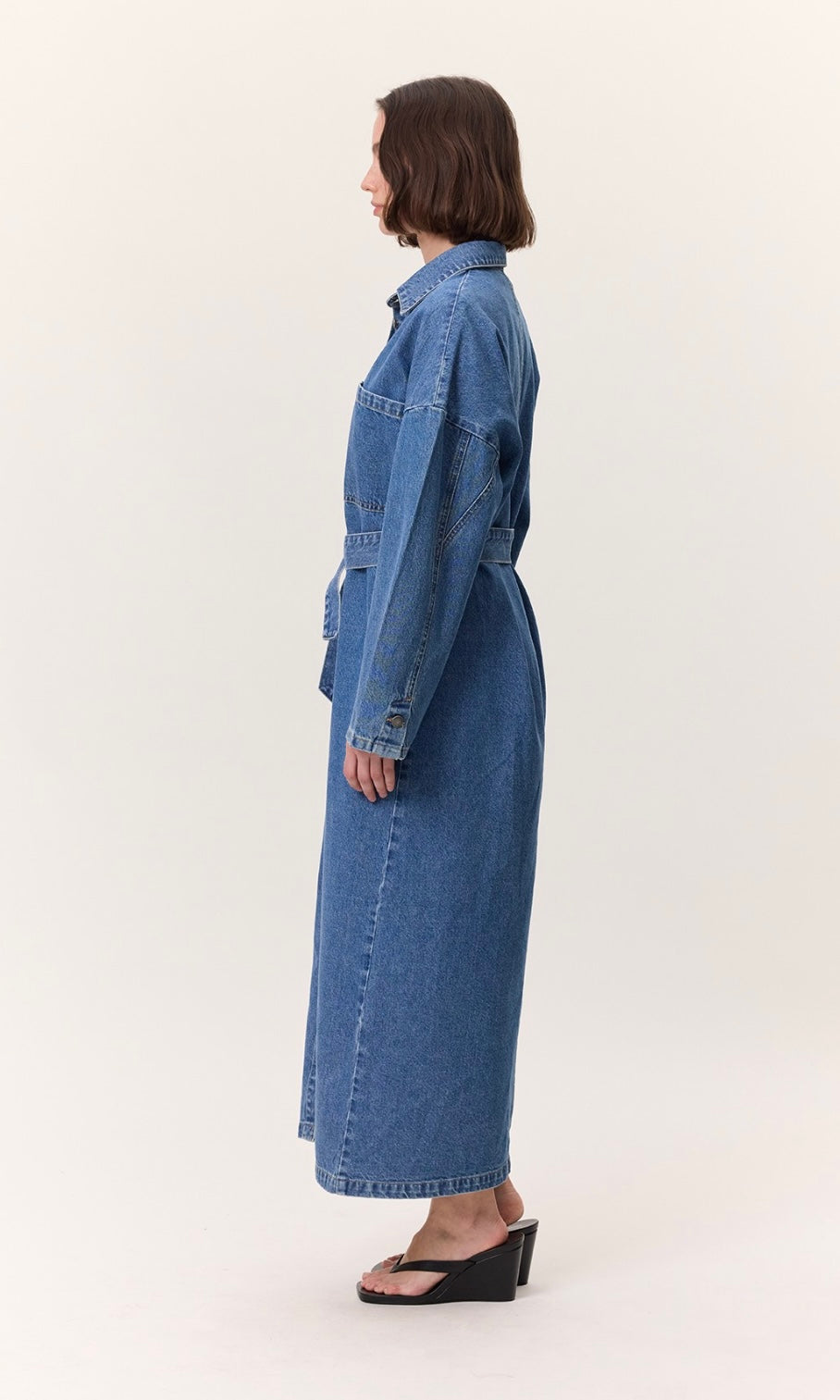 Manuka Denim Kleid mit Knöpfen 0001