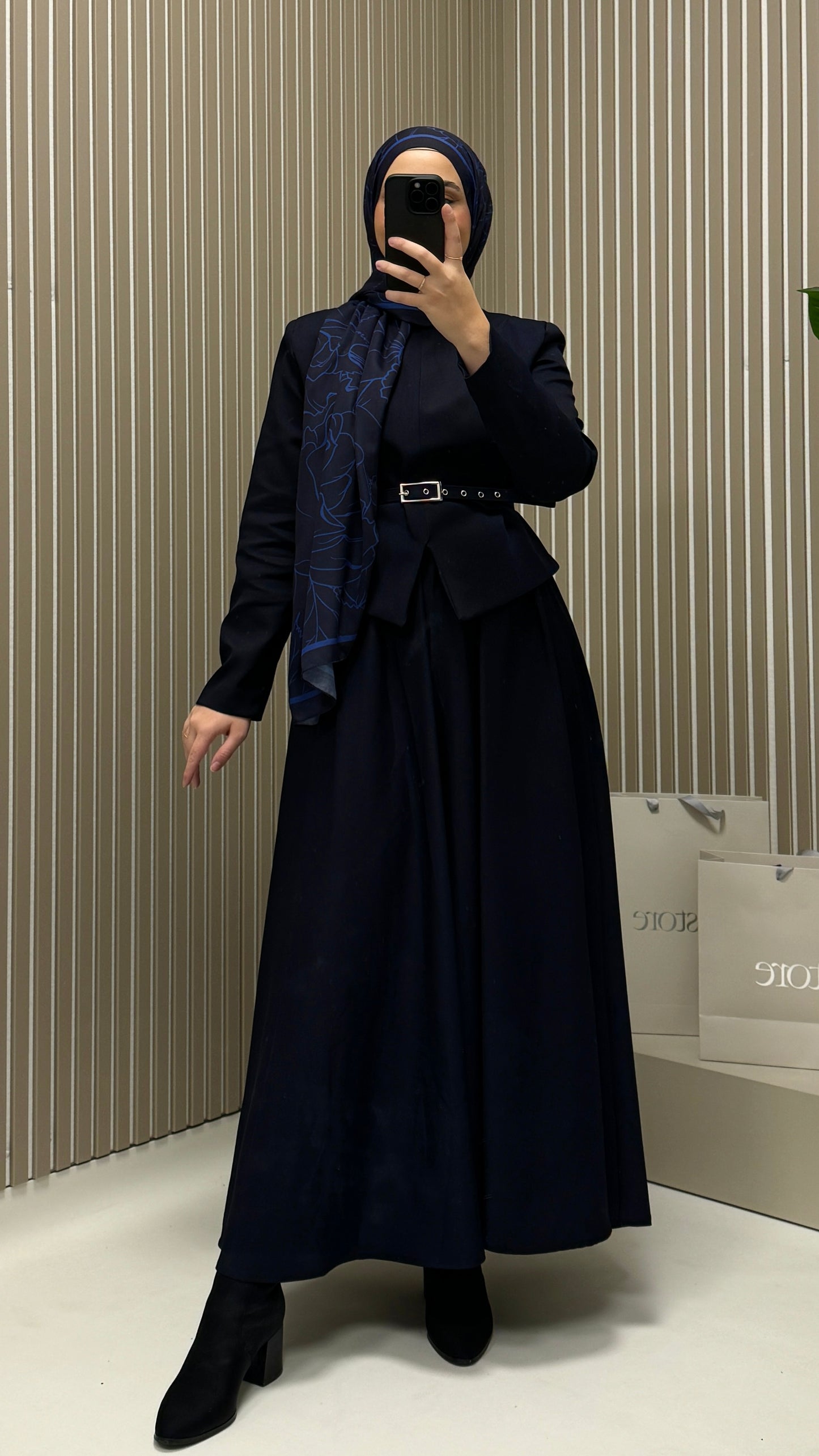 Henza Set mit Rock 41420 Marineblau