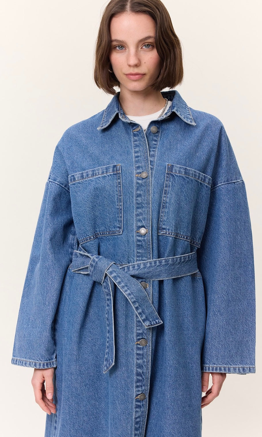 Manuka Denim Kleid mit Knöpfen 0001