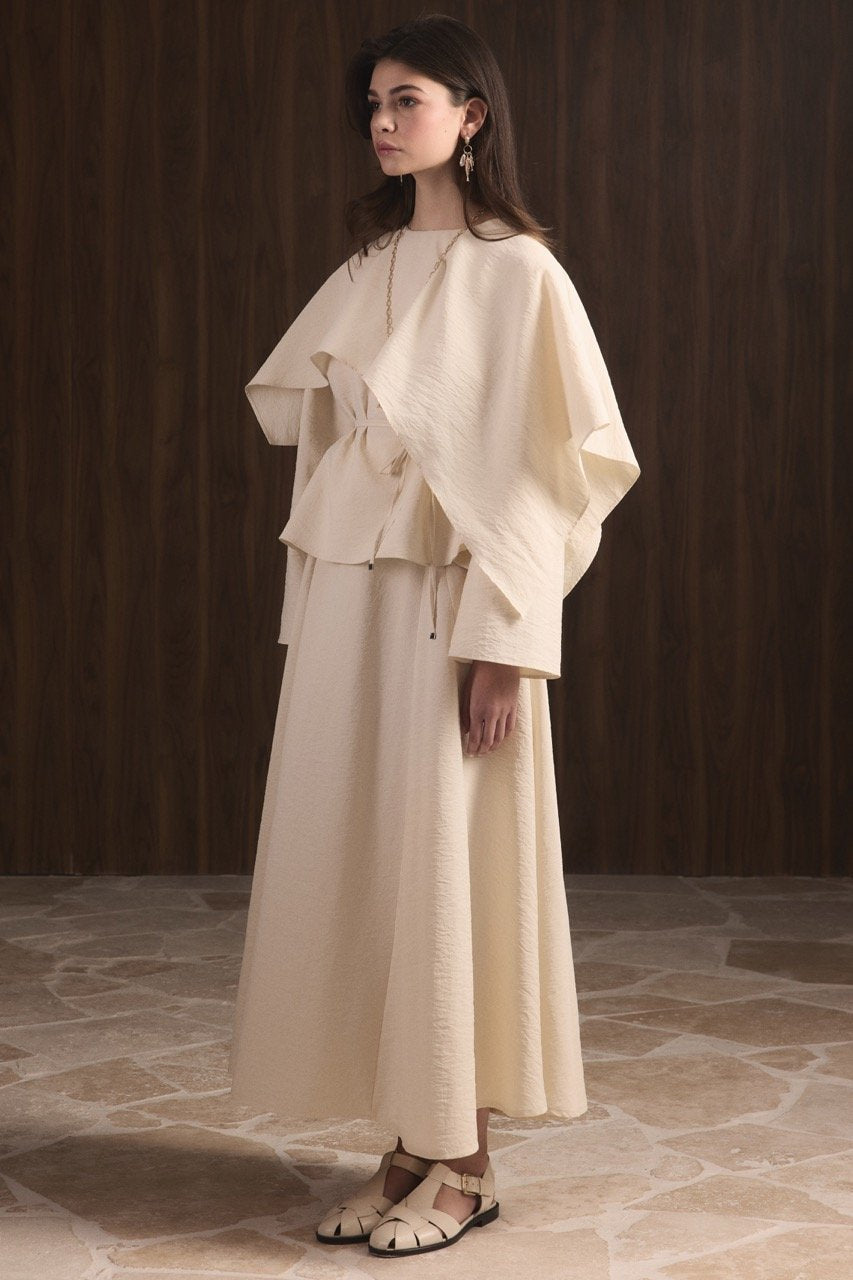 Ahel 2-teiler mit Schaldetail & Rock 8245 Ekru