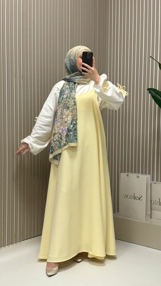 Jile Kleid mit Sweatshirt Yellow