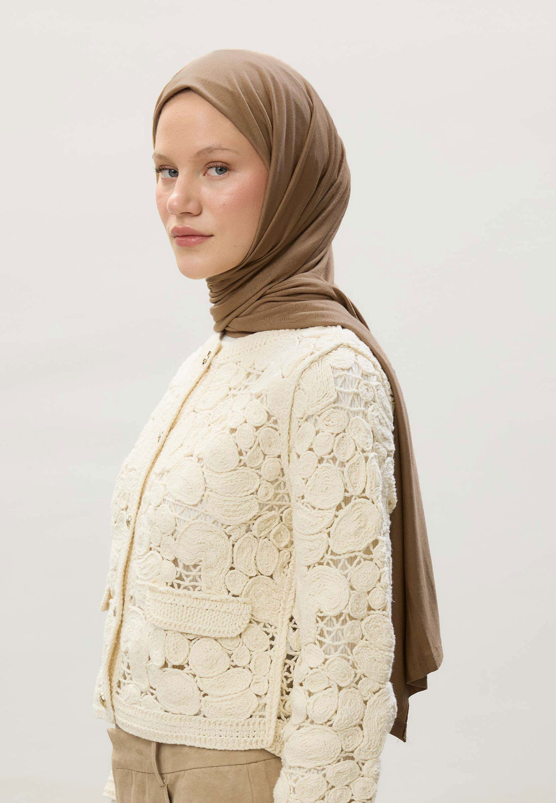 FreshScarfs Jersey Penye Latte