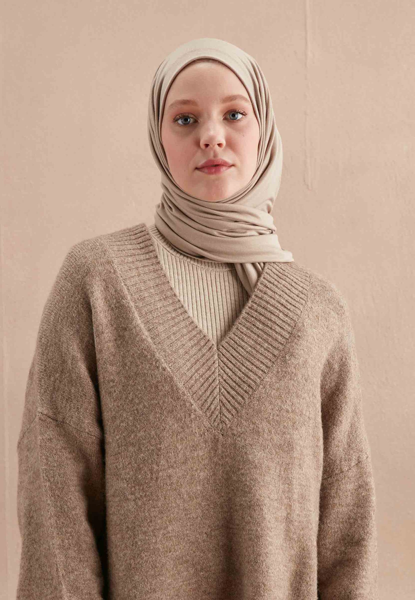 FreshScarfs Jersey Penye Bej