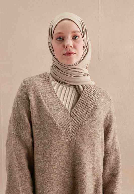 FreshScarfs Jersey Penye Bej