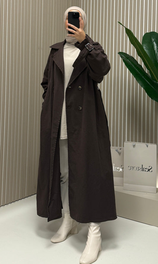 Denim Trenchcoat Braun