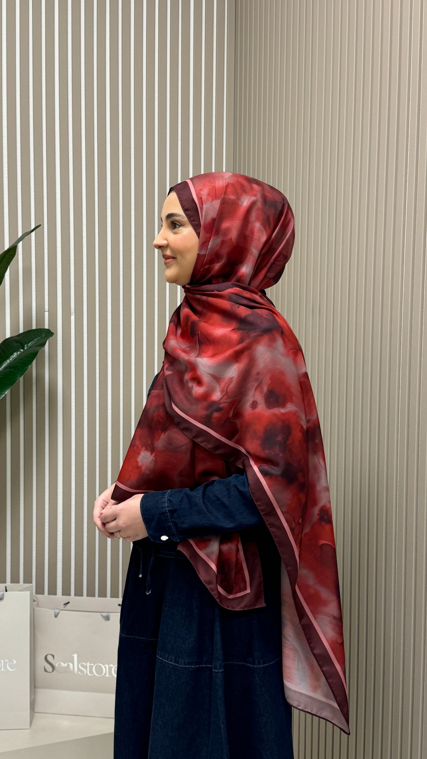 Bulut Soft Vual Schal Bordeaux