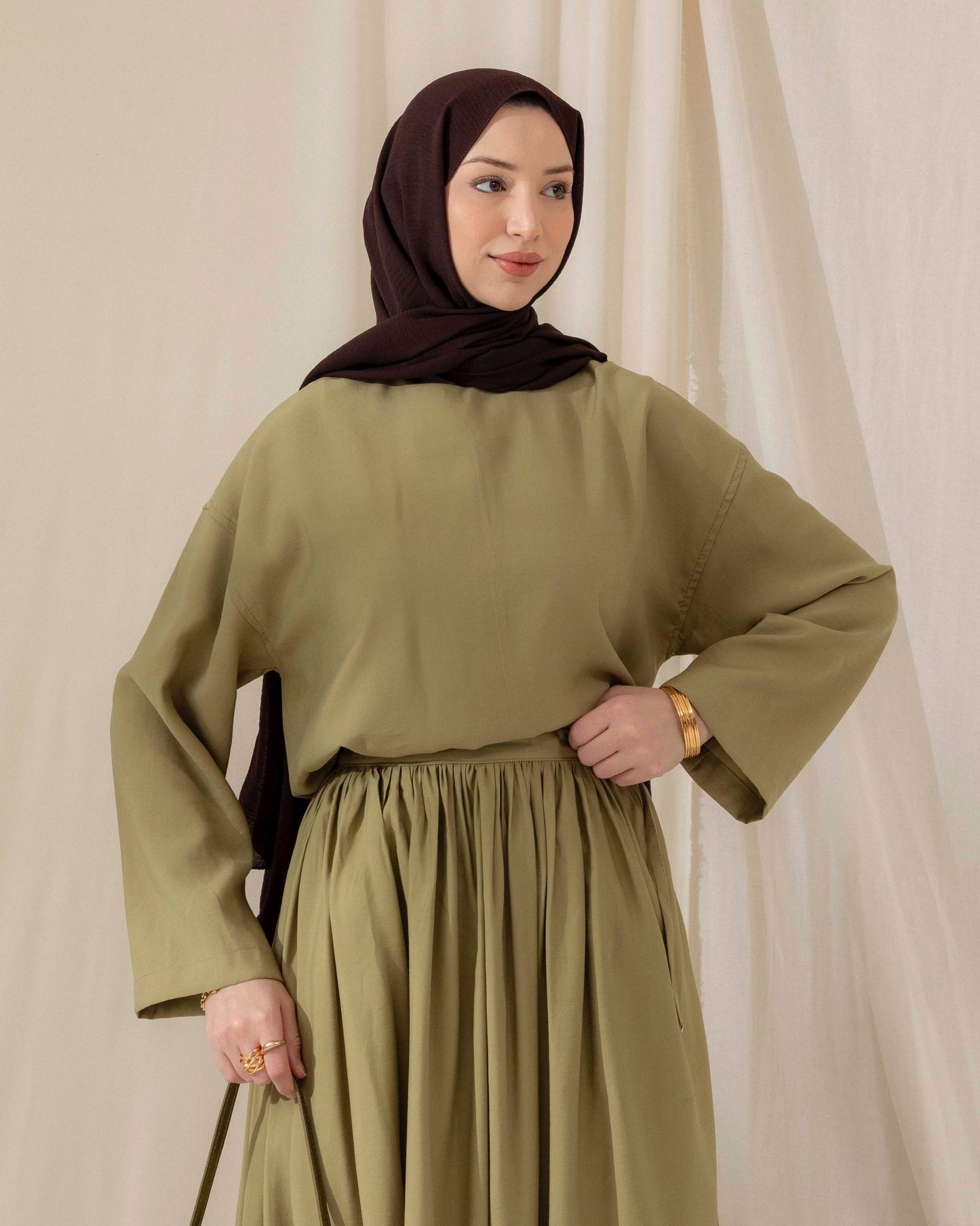 MeriStore 2-teiler mit Rock 6620 Khaki