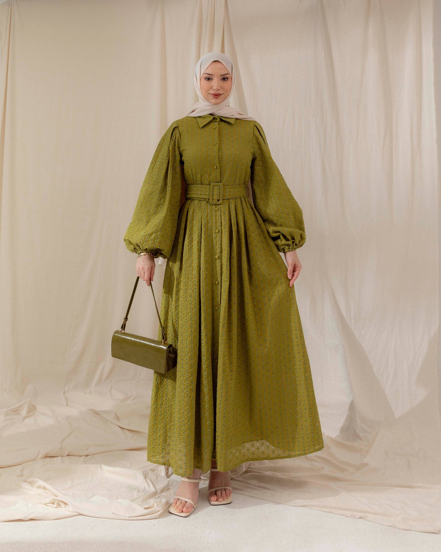 MeriStore Kleid 6629 Khaki