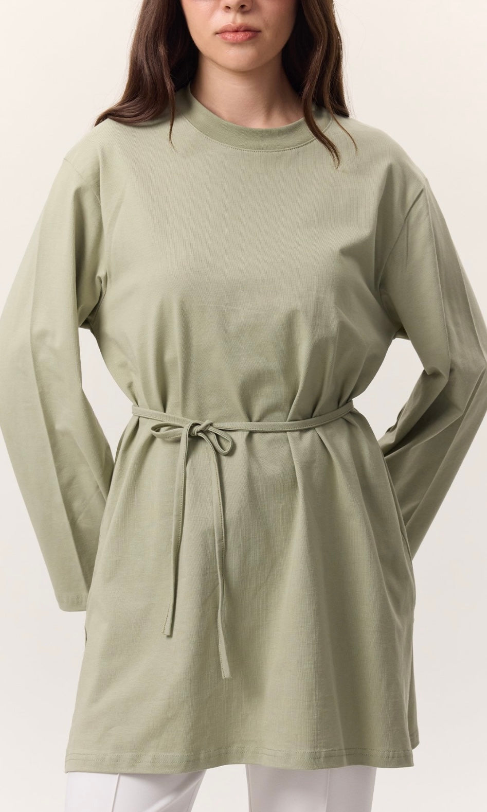 Manuka Oversize Langarm Shirt mit Gürtel