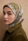 FreshScarfs Pamuklu Ipek Dokulu Esarp 95x95cm Sienna Yag Yesili