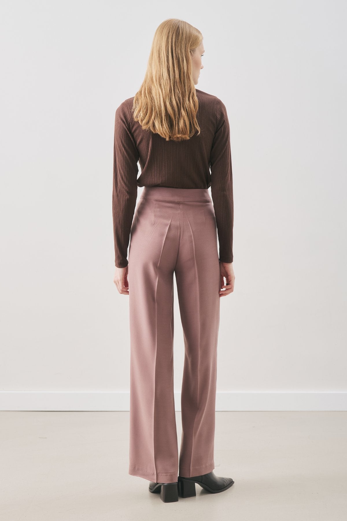 Manuka DÖKÜMLÜ TENCEL PİLELİ PANTOLON GÜLKURUSU Hose
