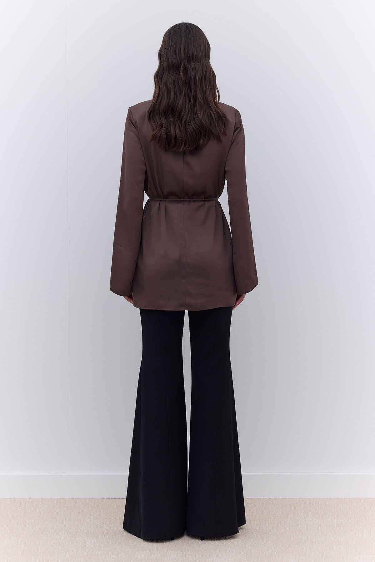 Manuka Satin Tunika Braun