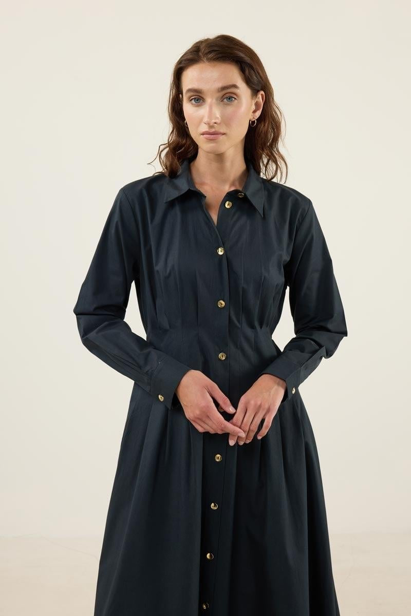 MinikTerzi Kleid mit goldenen Knöpfen