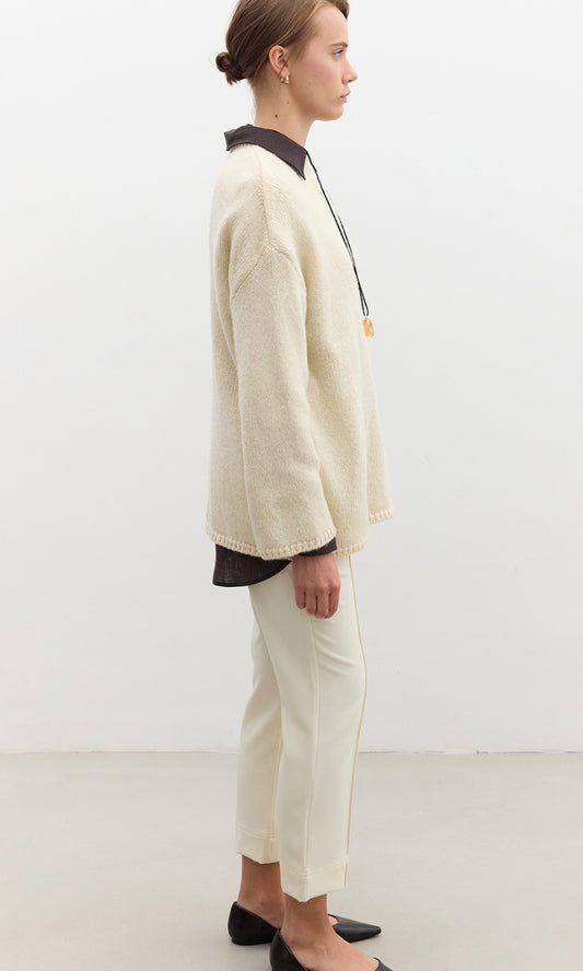 Manuka Oversize Strickpullover Beige (4619)