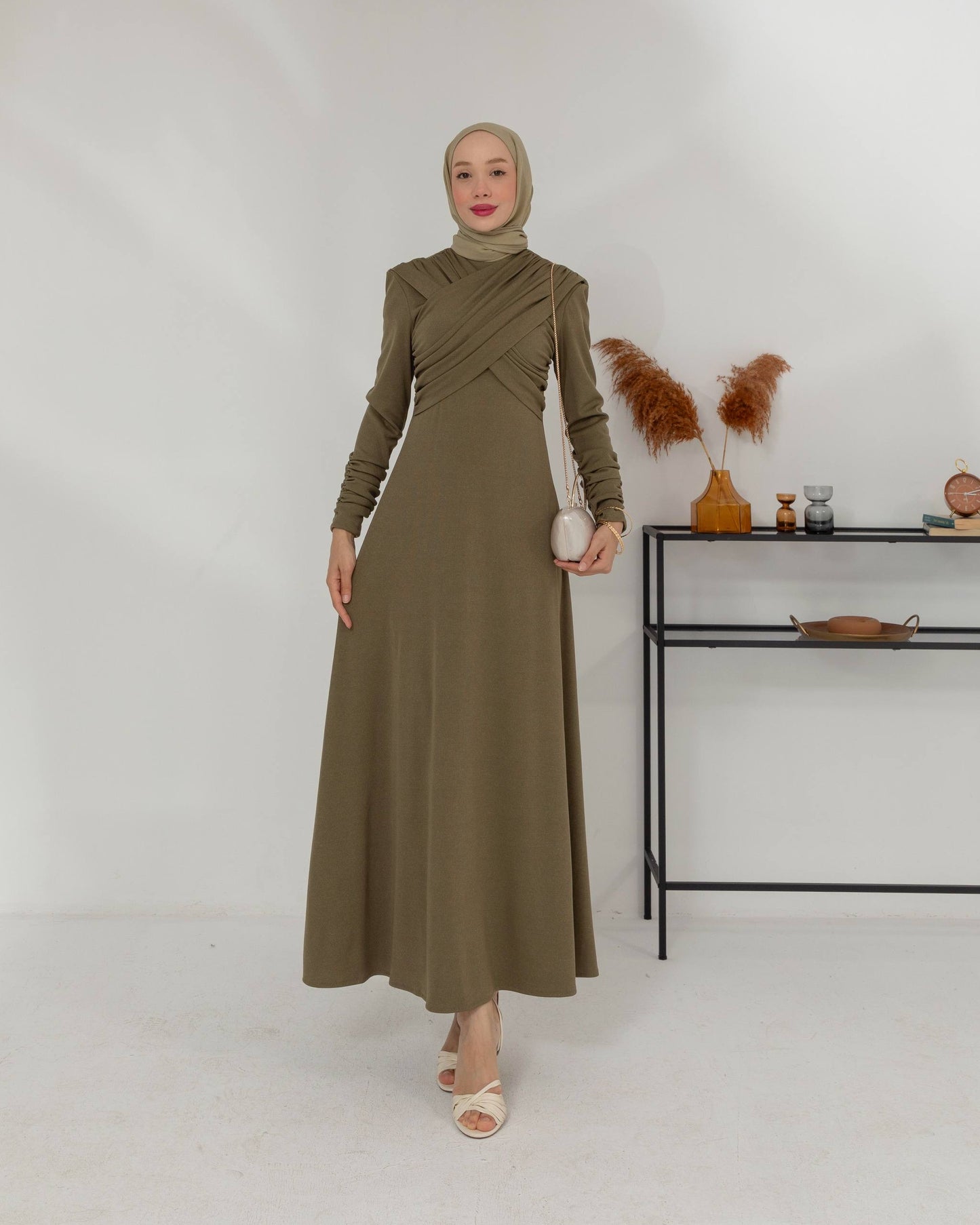 MeriStore Kleid 6559 Khaki