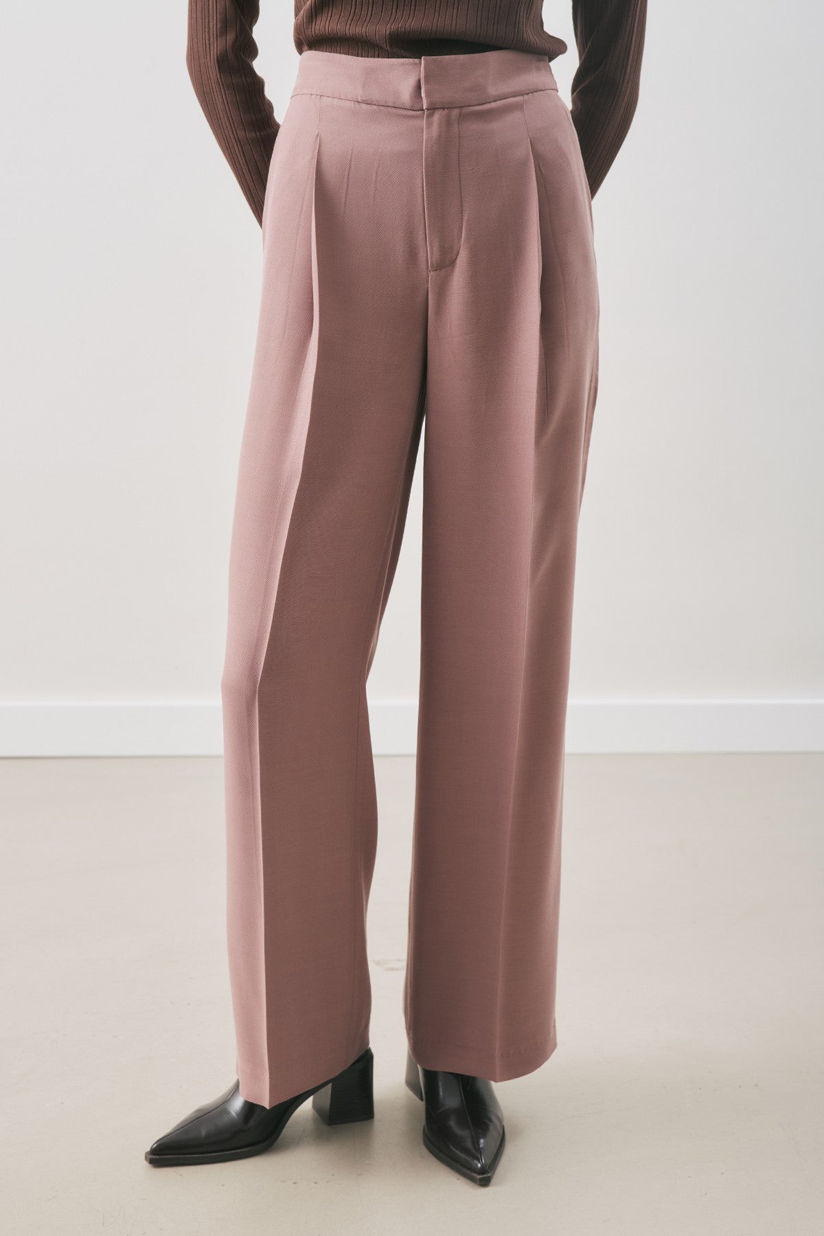 Manuka DÖKÜMLÜ TENCEL PİLELİ PANTOLON GÜLKURUSU Hose