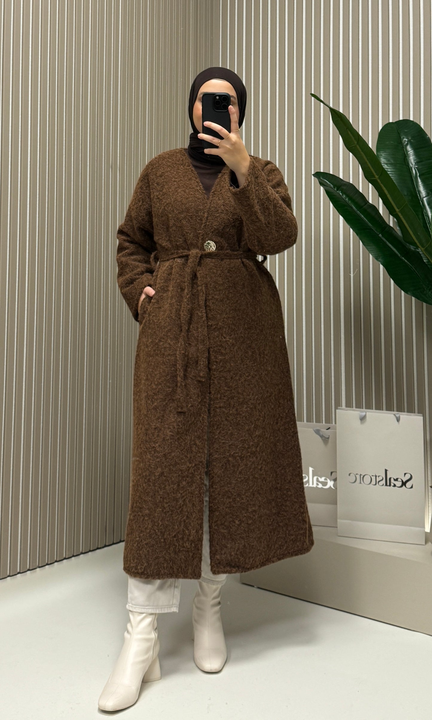 IMI Dünner Mantel 80373 Braun