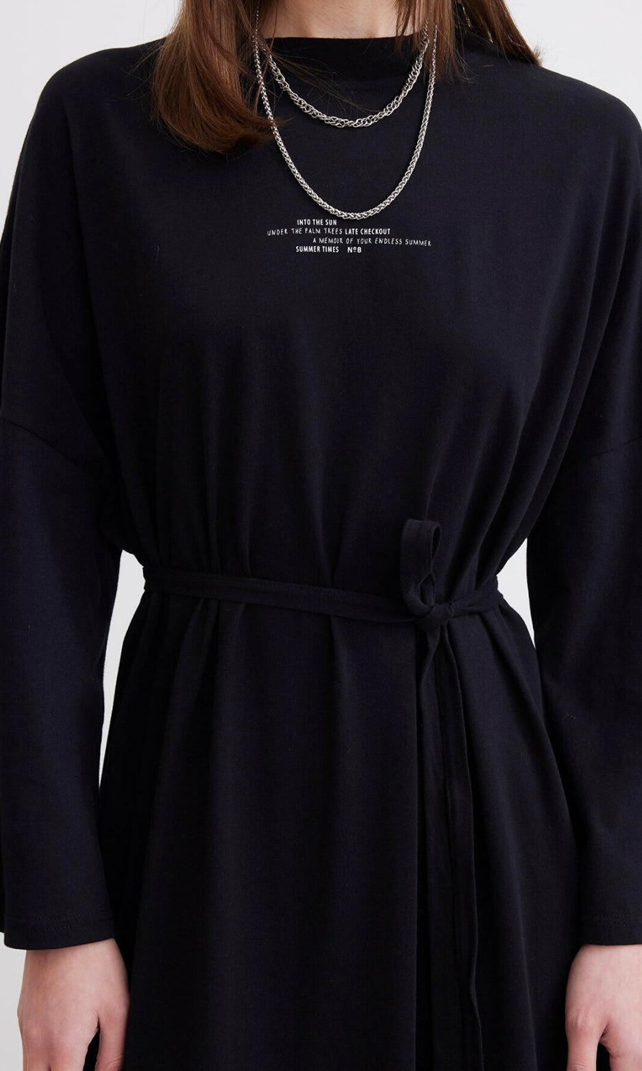 Manuka langes Basic Oversize Kleid