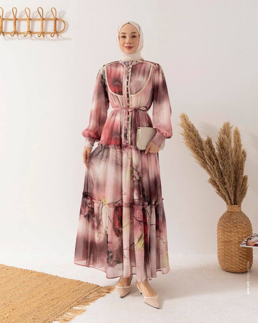 MeriStore Kleid 6439 Bordeaux