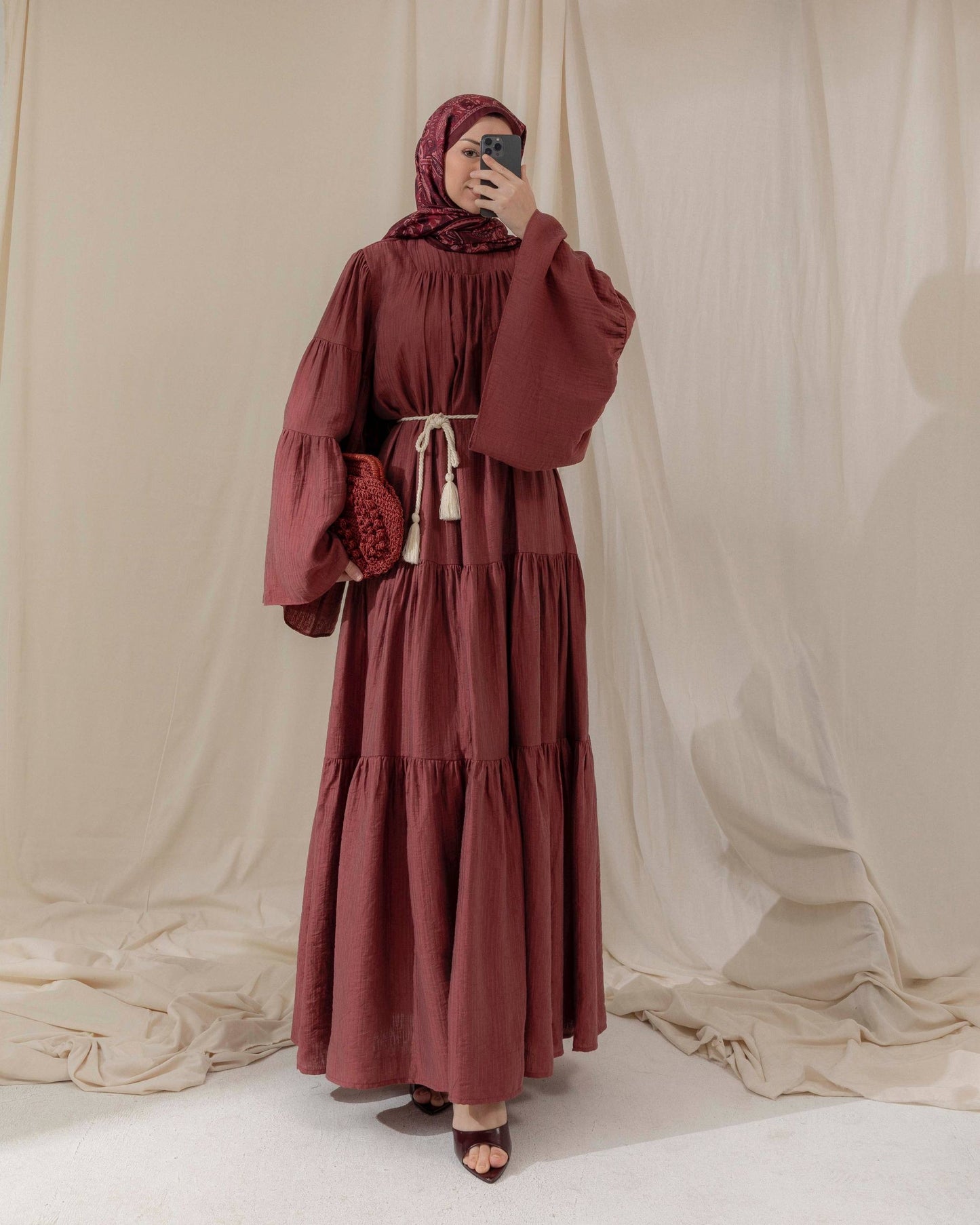 MeriStore 6628 Kleid Ziegelrot