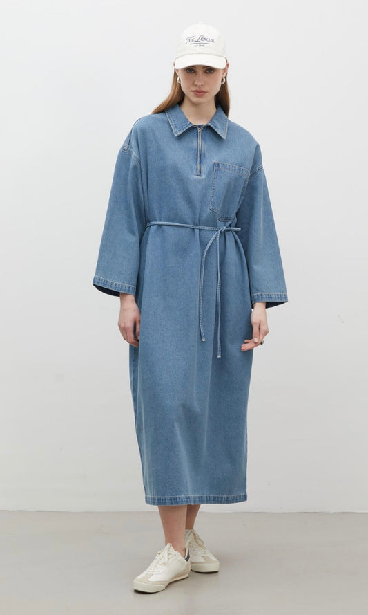 Manuka Denim Kleid 3972-hellblau