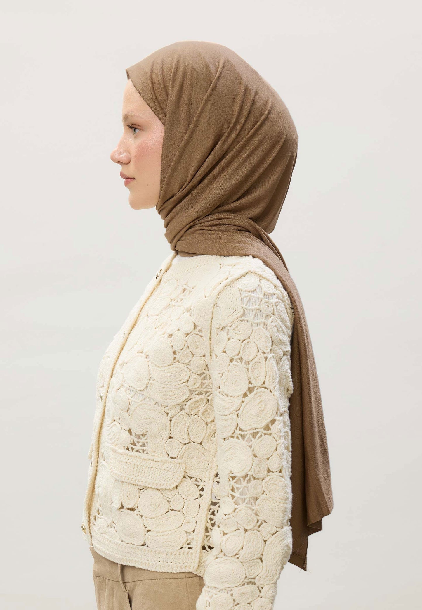 FreshScarfs Jersey Penye Latte