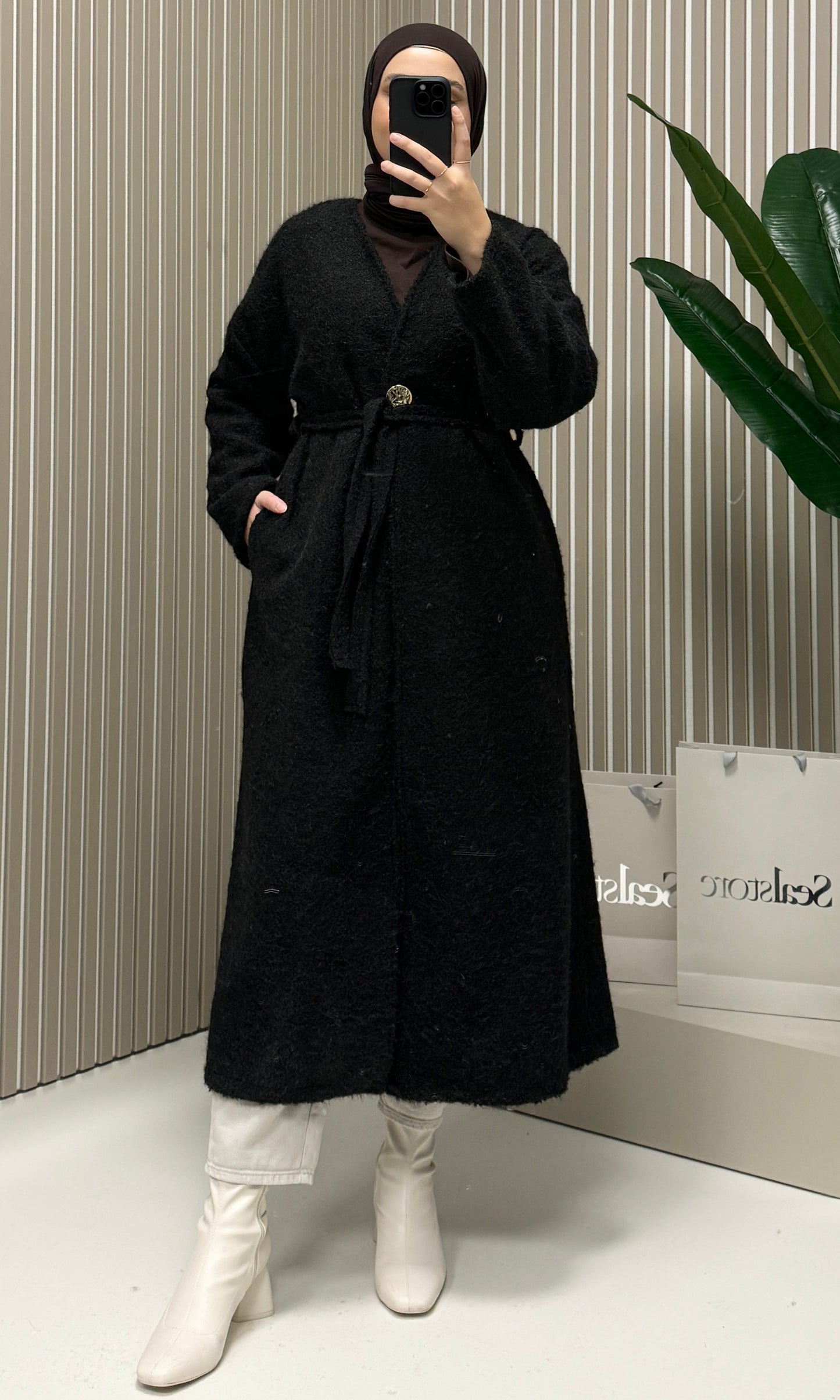 IMI Dünner Mantel 80373 Schwarz