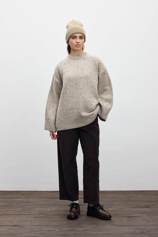 Manuka Oversize Strickpullover Beige (4747)