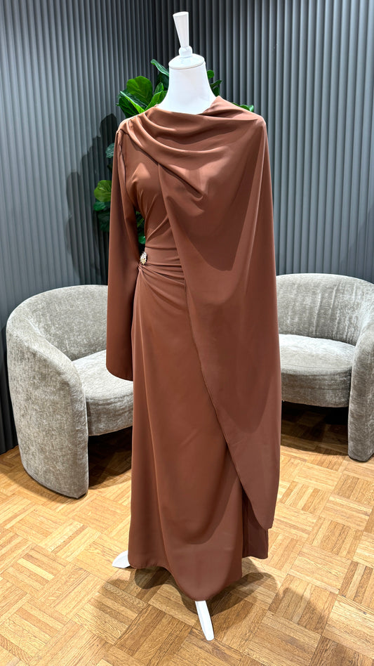 Fairy Kleid mit Schnürdetail Braun