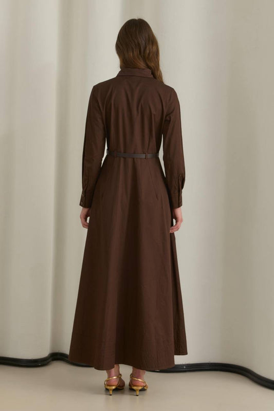 Moila Kleid mit Gürtel 653 Braun