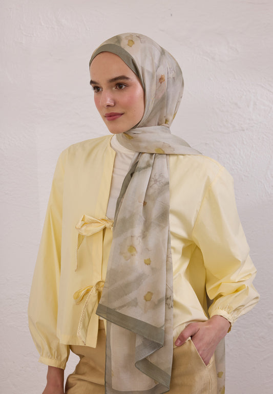FreshScarfs Rami Hijab Soft Daisy Soft Yesil