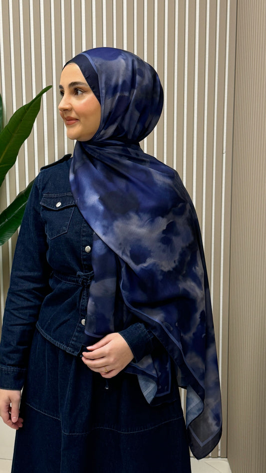 Bulut Soft Vual Schal Marineblau