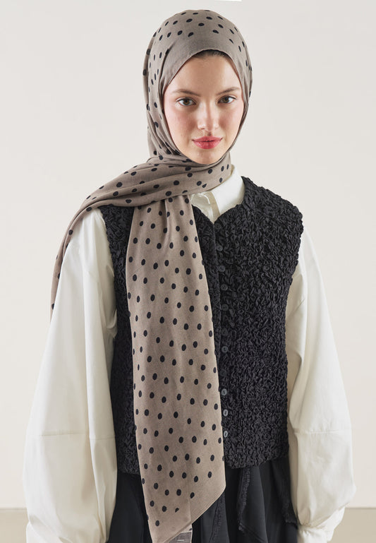 FreshScarfs Rami Hijab Small Polka Dots Vizon
