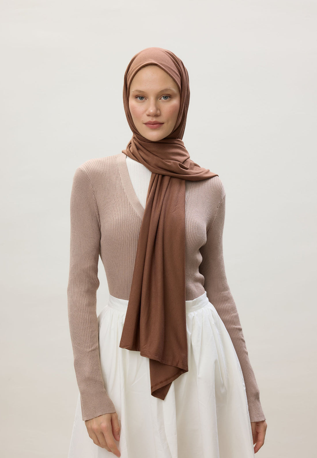 FreshScarfs Jersey Penye Aci Kahve