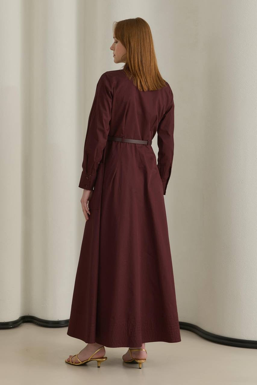 Moila Kleid mit Gürtel 653 Bordeaux