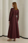 Moila Kleid mit Gürtel 653 Bordeaux