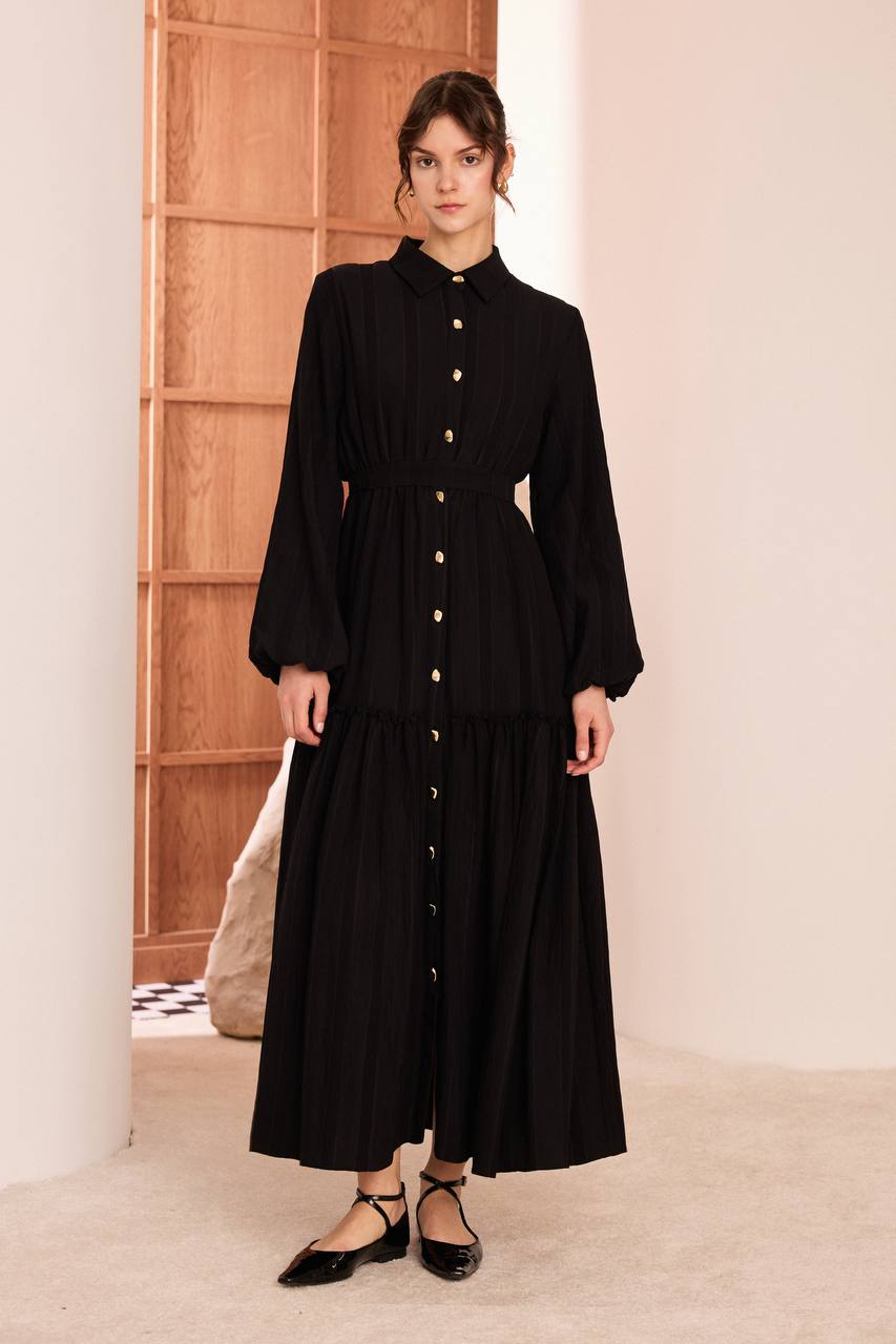 AhelTasarim Kleid Brit Dügmeli 7310