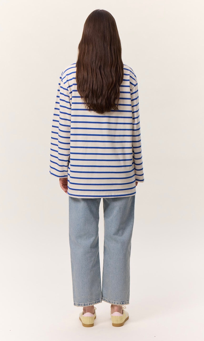 Manuka Oversize Langarm Shirt liniert