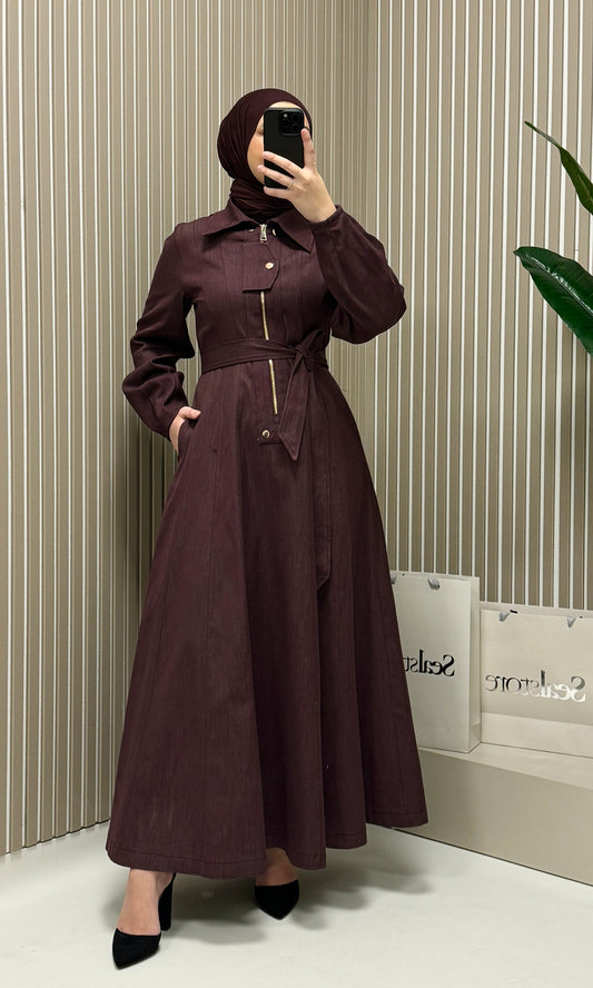 MOILA Forever Denimkleid Bordeaux 608