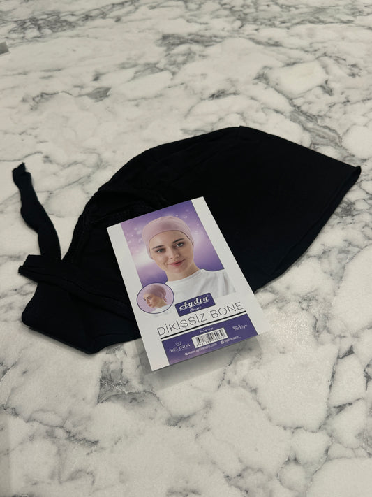 Unterkopftuch Bone Schwarz ohne Naht